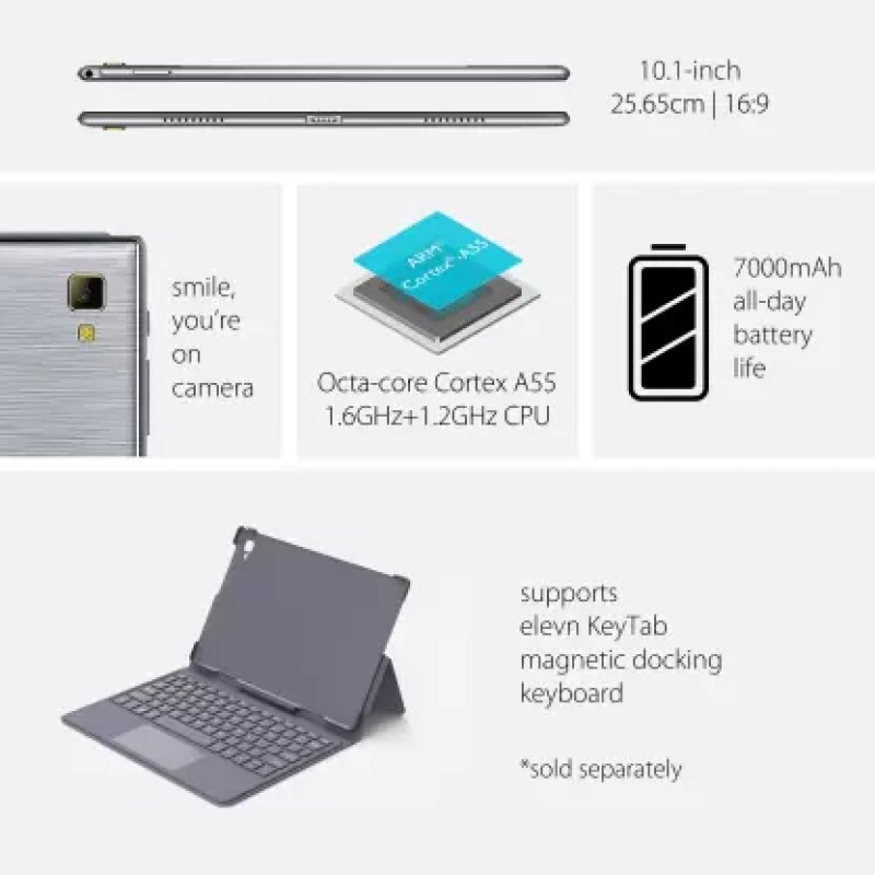 Elevn eTab 11 Max 4 GB RAM 128 GB ROM 10.1 inches with Wi-Fi+4G Tablet (Aluminium Grey) Elevn eTab 11 Max 4 GB RAM 128 GB ROM 10.1 inches with Wi-Fi+4G Tablet (Aluminium Grey)