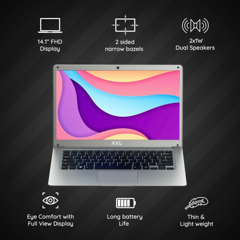 AXL VayuBook Laptop 14.1 Inch FHD IPS Display (4GB Ram,128GB SSD) AXL VayuBook Laptop 14.1 Inch FHD IPS Display (4GB Ram,128GB SSD)
