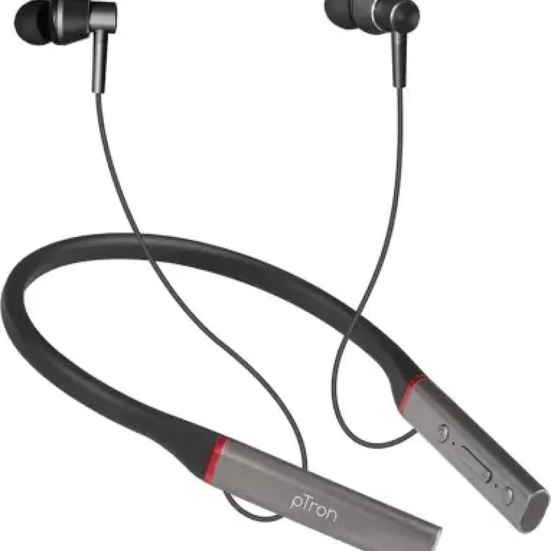 PTron InTunes Classic Bluetooth Headset  (Black, Grey, In the Ear)