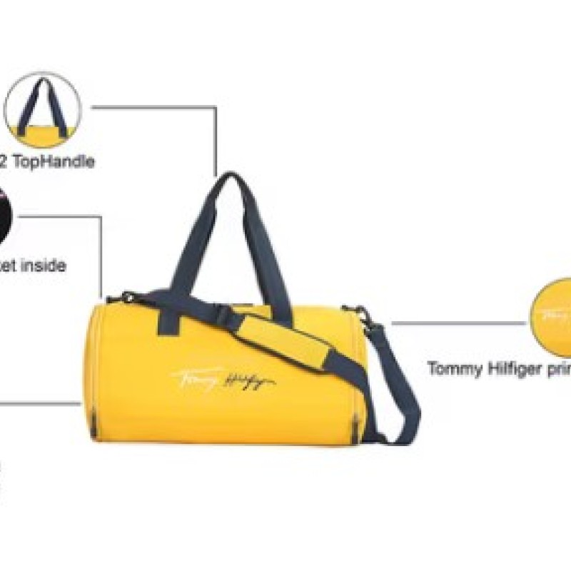 Tommy Hilfiger Unisex Freeman Gym Bag-Yellow Tommy Hilfiger Unisex Freeman Gym Bag-Yellow