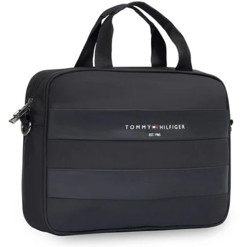 Tommy Hilfiger Mikhail Unisex 14 Inch Laptop Business Case - Black Tommy Hilfiger Mikhail Unisex 14 Inch Laptop Business Case - Black