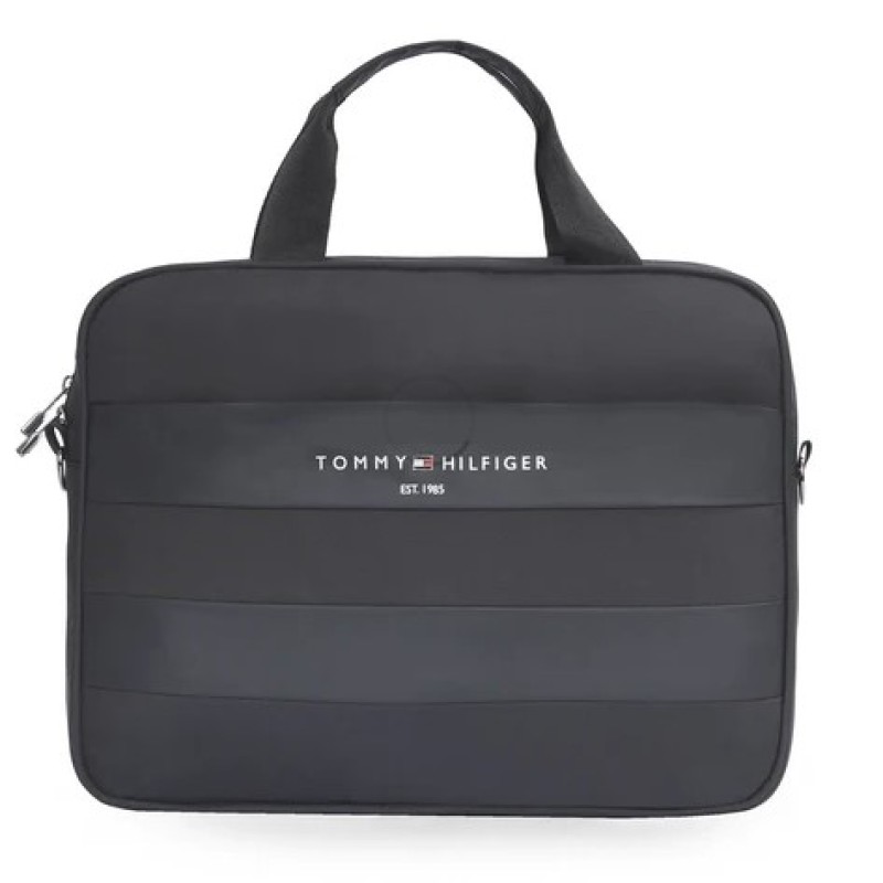Tommy Hilfiger Mikhail Unisex 14 Inch Laptop Business Case - Black Tommy Hilfiger Mikhail Unisex 14 Inch Laptop Business Case - Black