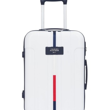 Tommy Hilfiger Wyoming Unisex Hard Luggage - White, 66Cm Medium Trolley Bag