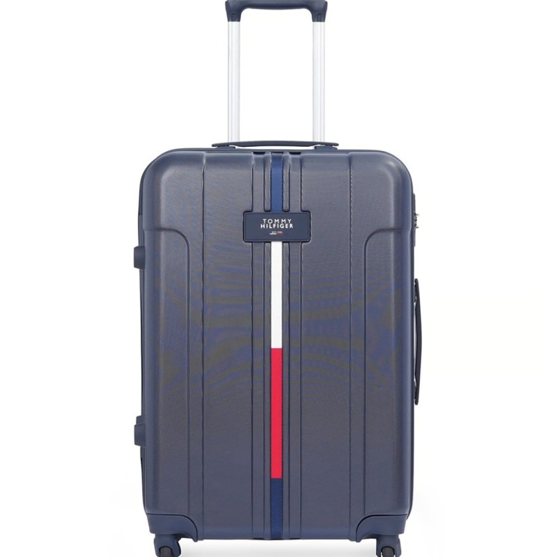 Tommy Hilfiger Wyoming Unisex Hard Luggage - Navy, 66Cm Medium Trolley Bag