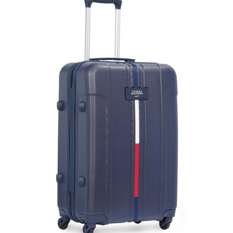 Tommy Hilfiger Wyoming Unisex Hard Luggage - Navy, 66Cm Medium Trolley Bag
