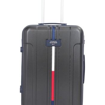 Tommy Hilfiger Wyoming Unisex Hard Luggage - Black, 66Cm Medium Trolley Bag