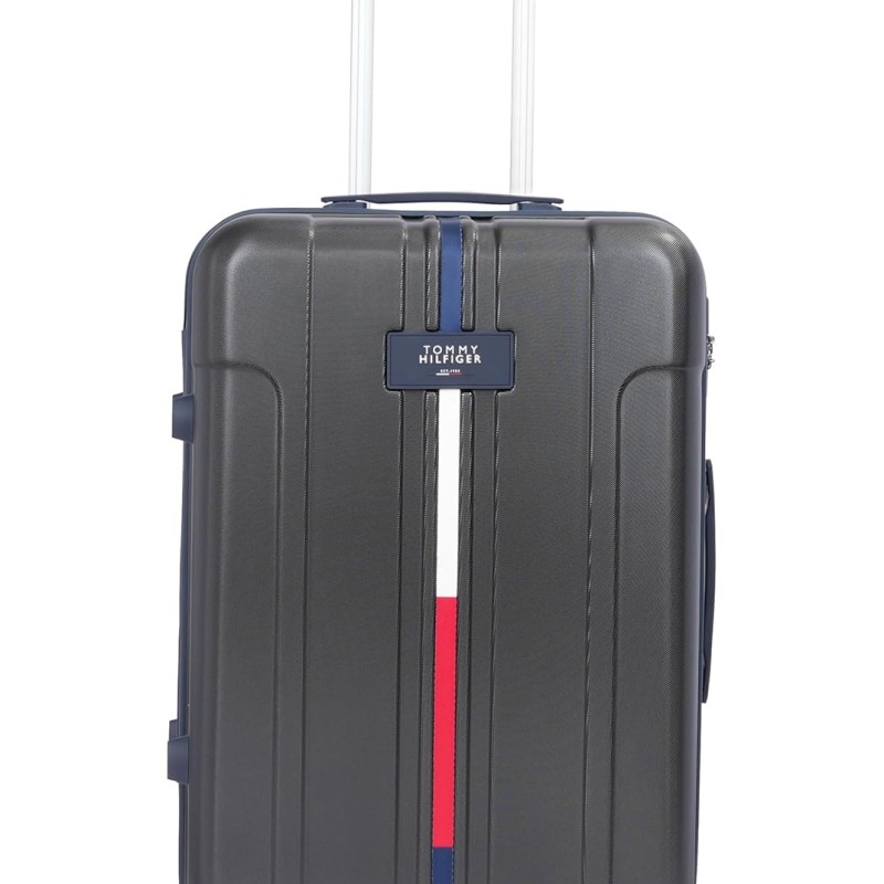 Tommy Hilfiger Wyoming Unisex Hard Luggage - Black, 66Cm Medium Trolley Bag