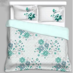 Bella Casa, Double Bedsheet Set with 2 Pillow Covers 100% Cotton -Utsav