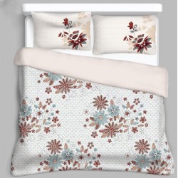 Bella Casa, Double Bedsheet Set with 2 Pillow Covers 100% Cotton -Utsav