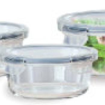 Sanjeev Kapoor Wellington Round, Microwave Safe,Serving, AIR Tight Container Set of 3 PCS - 400 ML+580 ML+ 860 ML