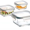 SANJEEV KAPOOR Wellington Square, Microwave Safe, Serving,AIR Tight, Container Set of 3 PCS - 400 ML+520 ML+ 760 ML