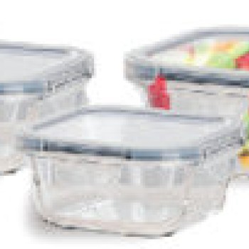 SANJEEV KAPOOR Wellington Square, Microwave Safe, Serving,AIR Tight, Container Set of 3 PCS - 400 ML+520 ML+ 760 ML