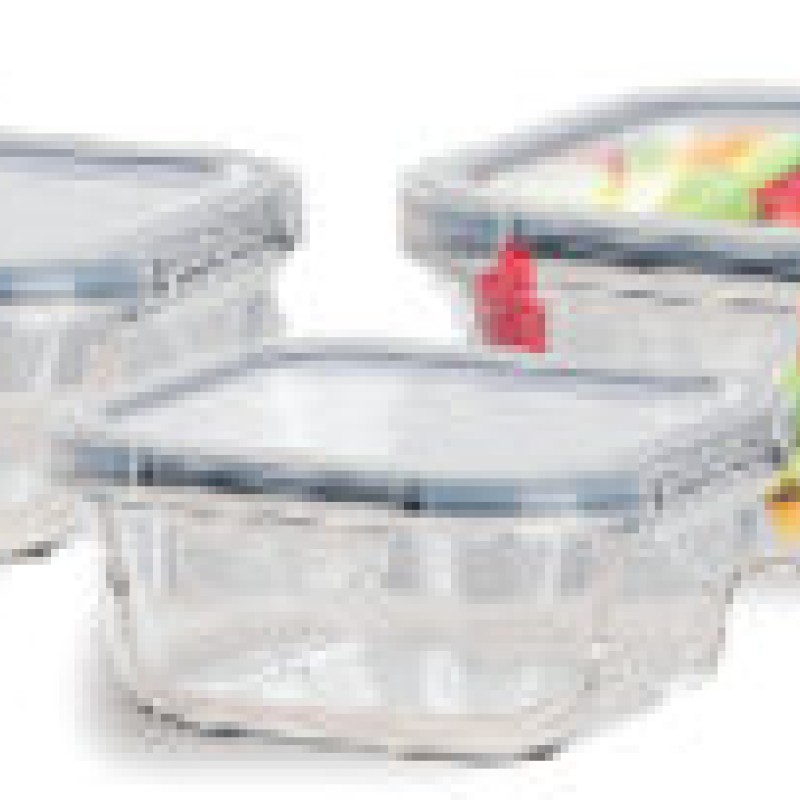 SANJEEV KAPOOR Wellington Square, Microwave Safe, Serving,AIR Tight, Container Set of 3 PCS - 400 ML+520 ML+ 760 ML