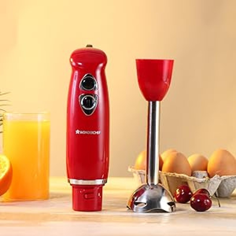 Crimson Edge 400 W Electric Hand Blender | Powerful & Silent Motor | Portable | Easy Control Grip | Hot & Cold Blending | 2 Speed Selection | Anti Rush Sharp Stainless Steel Blades | Detachable stem | 2 Years warranty | Red Crimson Edge 400 W Electric Hand Blender | Powerful & Silent Motor | Portable | Easy Control Grip | Hot & Cold Blending | 2 Speed Selection | Anti Rush Sharp Stainless Steel Blades | Detachable stem | 2 Years warranty | Red
