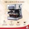 Wonderchef Regalia Espresso Coffee Maker 20 Bar | Ideal for Espresso, Cappuccino, Latt�, Macchiato or Ristretto at Home | with Steamer Spout for Cappuccino & Latte | 2 Years Warranty | Steel