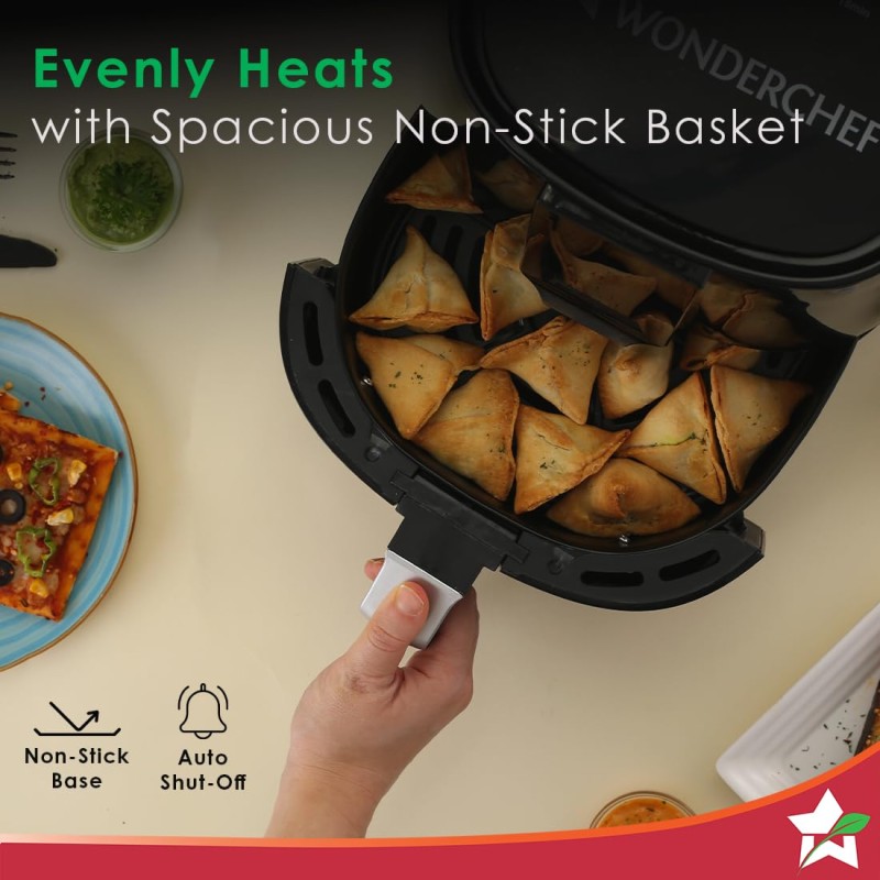 Prato Digital Air Fryer for Home and Kitchen with 5 Pre-set Menu|3.8 Litres Non-stick Basket| Fry, Grill, Bake & Roast| Rapid Air Technology| Auto Shut-Off| Healthy Cooking with 99% less Fat| Sleek & Compact| 1450 Wattage| Black|1 Year Warranty Prato Digital Air Fryer for Home and Kitchen with 5 Pre-set Menu|3.8 Litres Non-stick Basket| Fry, Grill, Bake & Roast| Rapid Air Technology| Auto Shut-Off| Healthy Cooking with 99% less Fat| Sleek & Compact| 1450 Wattage| Black|1 Year Warranty