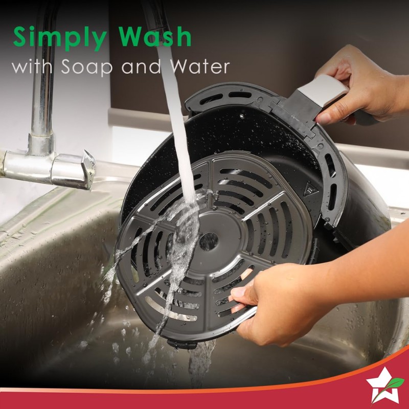 Prato Digital Air Fryer for Home and Kitchen with 5 Pre-set Menu|3.8 Litres Non-stick Basket| Fry, Grill, Bake & Roast| Rapid Air Technology| Auto Shut-Off| Healthy Cooking with 99% less Fat| Sleek & Compact| 1450 Wattage| Black|1 Year Warranty Prato Digital Air Fryer for Home and Kitchen with 5 Pre-set Menu|3.8 Litres Non-stick Basket| Fry, Grill, Bake & Roast| Rapid Air Technology| Auto Shut-Off| Healthy Cooking with 99% less Fat| Sleek & Compact| 1450 Wattage| Black|1 Year Warranty