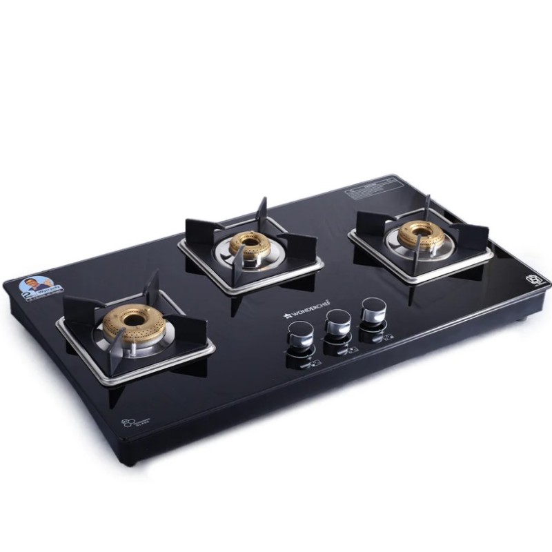 Octavia 3 Burner Glass Hob Top Auto Cooktop | 8mm Toughened Glass | Auto Ignition | Forged Brass Burners | Stainless Steel Drip Tray | Anti-Skid Legs | Large & Heavy Pan support | LPG compatible | Black steel frame | 2 Year Warranty | Black Octavia 3 Burner Glass Hob Top Auto Cooktop | 8mm Toughened Glass | Auto Ignition | Forged Brass Burners | Stainless Steel Drip Tray | Anti-Skid Legs | Large & Heavy Pan support | LPG compatible | Black steel frame | 2 Year Warranty | Black