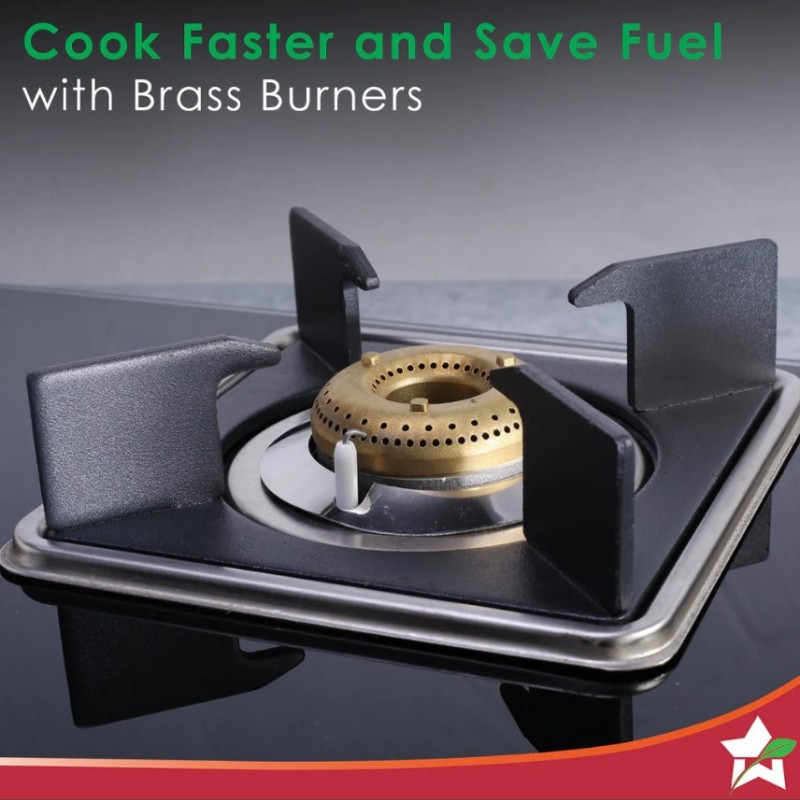 Octavia 3 Burner Glass Hob Top Auto Cooktop | 8mm Toughened Glass | Auto Ignition | Forged Brass Burners | Stainless Steel Drip Tray | Anti-Skid Legs | Large & Heavy Pan support | LPG compatible | Black steel frame | 2 Year Warranty | Black Octavia 3 Burner Glass Hob Top Auto Cooktop | 8mm Toughened Glass | Auto Ignition | Forged Brass Burners | Stainless Steel Drip Tray | Anti-Skid Legs | Large & Heavy Pan support | LPG compatible | Black steel frame | 2 Year Warranty | Black