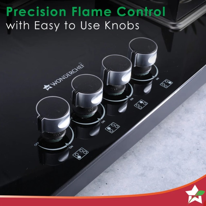 Octavia 4 Burner Glass Hob Top Auto Cooktop | 8mm Toughened Glass | Auto Ignition | Forged Brass Burners | Stainless Steel Drip Tray | Anti-Skid Legs | Large & Heavy Pan support | LPG compatible | Black steel frame | 2 Year Warranty | Black Octavia 4 Burner Glass Hob Top Auto Cooktop | 8mm Toughened Glass | Auto Ignition | Forged Brass Burners | Stainless Steel Drip Tray | Anti-Skid Legs | Large & Heavy Pan support | LPG compatible | Black steel frame | 2 Year Warranty | Black