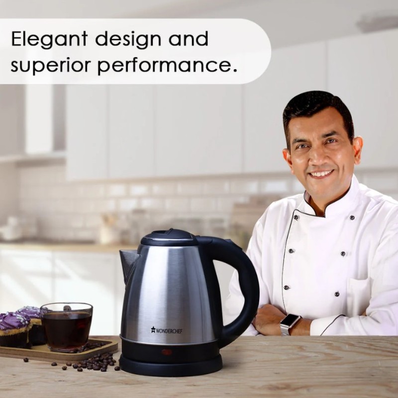 Wonderchef Crescent Electric Kettle 1.5 Litres, 2 years Warranty