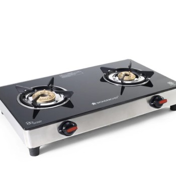 Wonderchef Galaxy 2 Burner Auto Cooktop | 6mm Toughened Glass | Piezo Auto Ignition | 2 Years Warranty