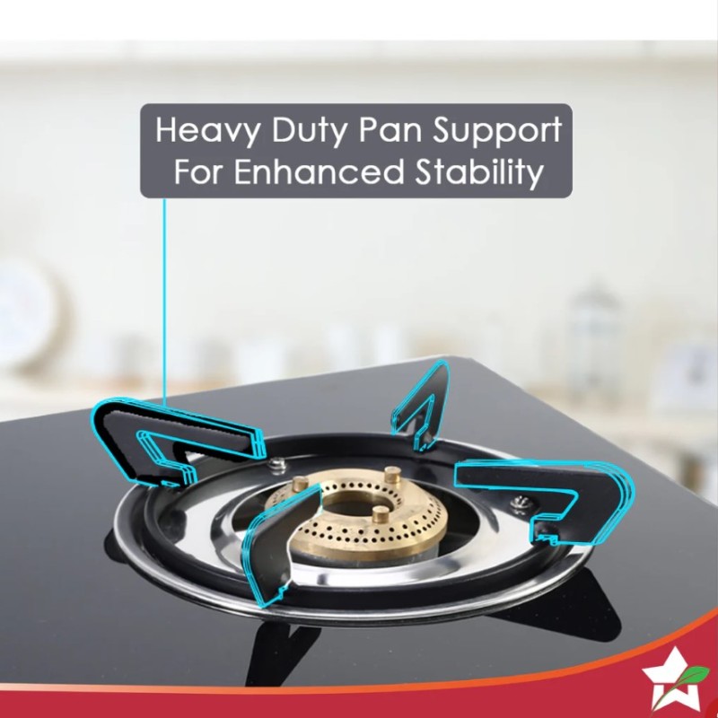 Wonderchef Galaxy 2 Burner Auto Cooktop | 6mm Toughened Glass | Piezo Auto Ignition | 2 Years Warranty