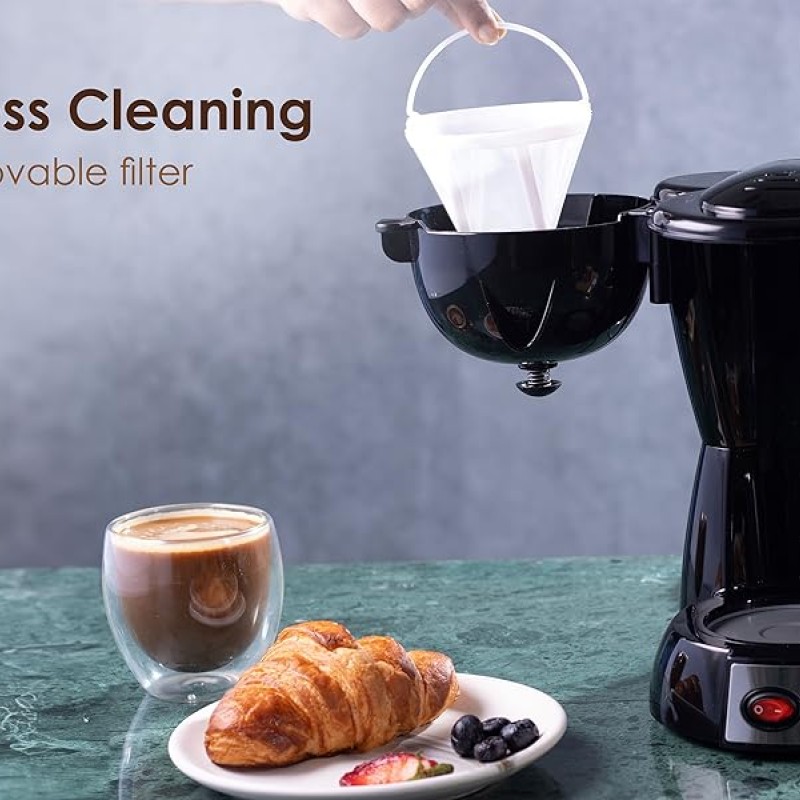 Wonderchef Onyx Brew Coffee Maker, Borosilicate Glass Carafe, Anti-Drip System, Fitered Water Drip Coffee Tank, 2 Years Warranty