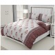 Bella Casa, Double Bedsheet Set with 2 Pillow Covers  - Cotton -White Lily (Bedcover)