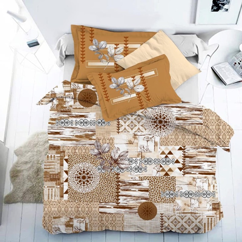 Bella Casa, Double Bedsheet Set with 2 Pillow Covers 100% Cotton -Wonder Bella Casa, Double Bedsheet Set with 2 Pillow Covers 100% Cotton -Wonder