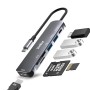 Verilux � USB C Hub Multiport Adapter 6 in 1 Portable Aluminum USB Extender 