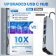 Verilux ® USB C Hub Multiport Adapter 6 in 1 Portable Aluminum USB Extender 