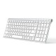 iClever Bluetooth Keyboard BK10, Multi-Device Rechargeable Wireless Keyboard - Sliver