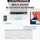 iClever Bluetooth Keyboard BK10, Multi-Device Rechargeable Wireless Keyboard - Sliver