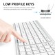 iClever Bluetooth Keyboard BK10, Multi-Device Rechargeable Wireless Keyboard - Sliver