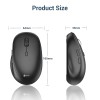 iClever Wireless Mouse, MD165 Dual Mode Wireless Mouse, Bluetooth Type-C