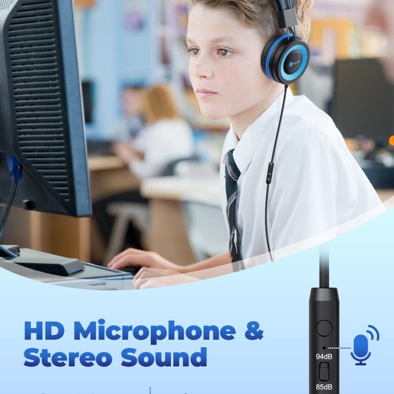 iClever Kids Wired Headphones for Boys, Headphones for Kids