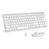 iClever Wireless Keyboard & Mouse Combo GK03-2.4G Portable Wireless Keyboard Mouse , Silver/White iClever Wireless Keyboard & Mouse Combo GK03-2.4G Portable Wireless Keyboard Mouse , Silver/White