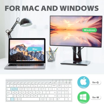 iClever Wireless Keyboard & Mouse Combo GK03-2.4G Portable Wireless Keyboard Mouse , Silver/White iClever Wireless Keyboard & Mouse Combo GK03-2.4G Portable Wireless Keyboard Mouse , Silver/White