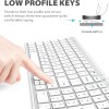 iClever Wireless Keyboard & Mouse Combo GK03-2.4G Portable Wireless Keyboard Mouse , Silver/White iClever Wireless Keyboard & Mouse Combo GK03-2.4G Portable Wireless Keyboard Mouse , Silver/White