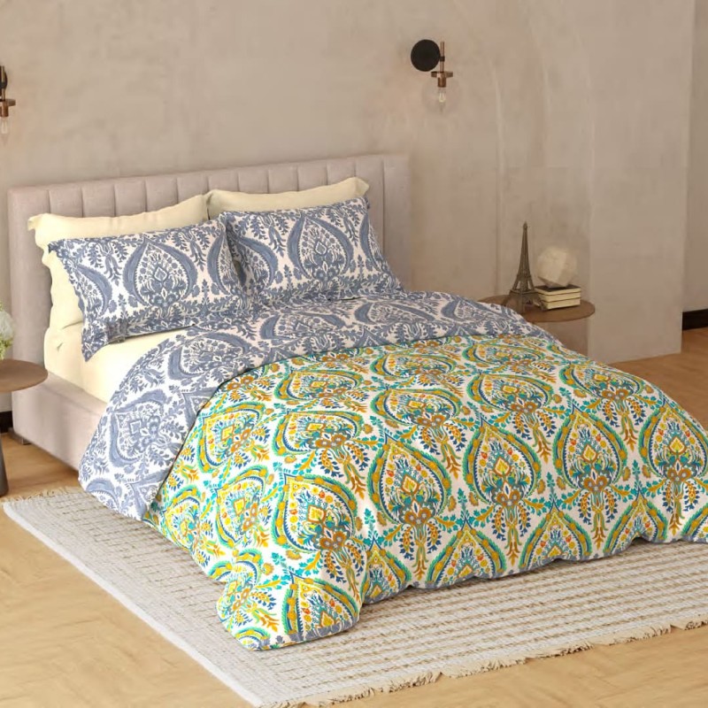 Raymond Home Avenue Cotton Rich King Bedsheet with 2 Pillow Covers