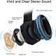 Kotion Each: Over The Ear Wired Headsets With Mic & Led - G9000 Edition For Pc/Ipad/Iphone/Tablets/Mobile Phones (Black/Blue)