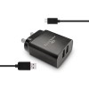 Amkette PowerPro Smart Dual Port Wall Charger MicroUSB Cable Included (2.4 Amperes) (Black) Amkette PowerPro Smart Dual Port Wall Charger MicroUSB Cable Included (2.4 Amperes) (Black)