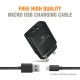 Amkette PowerPro Smart Dual Port Wall Charger MicroUSB Cable Included (2.4 Amperes) (Black)