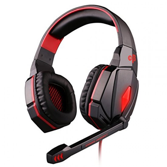 Cosmic Byte Over The Ear Headphone with Mic & LED - G4000 Edition (Red)