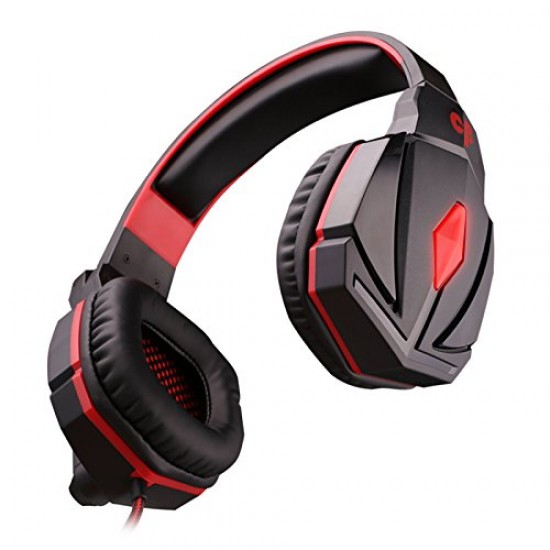 Cosmic Byte Over The Ear Headphone with Mic & LED - G4000 Edition (Red)