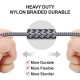 Wayona Nylon Braided 2M / 6FT Fast Charge USB to Lightning Data Sync and Charging Cable for Iphone, Ipad (6 FT Pack of 1, Grey)