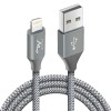 Wayona Nylon Braided USB to Lightning Fast Charging and Data Sync Cable Compatible for iPhone 13, 12,11, X, 8, 7, 6, 5, iPad Air, Pro, Mini (3 FT Pack of 1, Grey) Wayona Nylon Braided USB to Lightning Fast Charging and Data Sync Cable Compatible for iPhone 13, 12,11, X, 8, 7, 6, 5, iPad Air, Pro, Mini (3 FT Pack of 1, Grey)