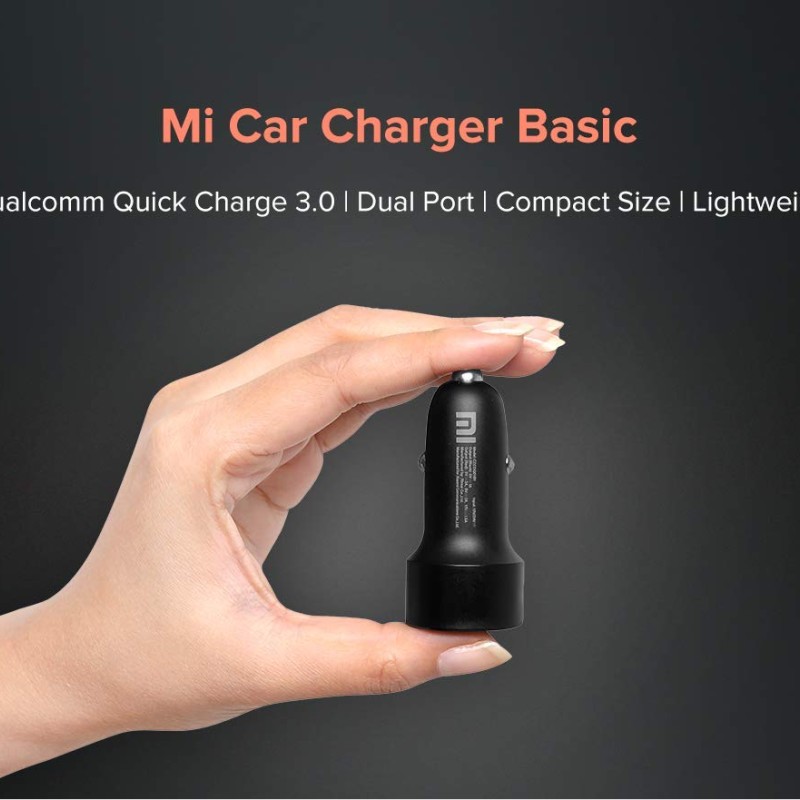MI 18W Qualcomm Quick Charge 3.0 Lightning, USB Car Charger for Cellular Phones - Black MI 18W Qualcomm Quick Charge 3.0 Lightning, USB Car Charger for Cellular Phones - Black