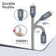 AGARO Micro Usb Charging & Data Tough Nylon Braided Cable For Android Smartphones 1.0 Meters, Grey